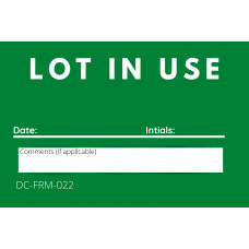 FIFO Sticker-Lot In Use (STS-S-01)